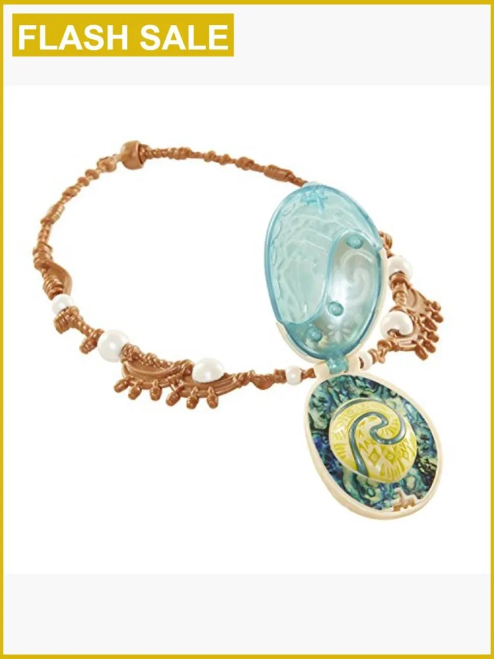 Moana Heart Shell Light Up Necklace by Te Fiti Kids Toy Jewelry